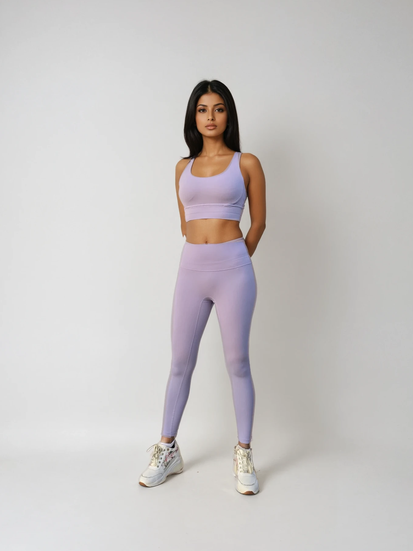 Women's Sports Bra (Ethereal Lavender)