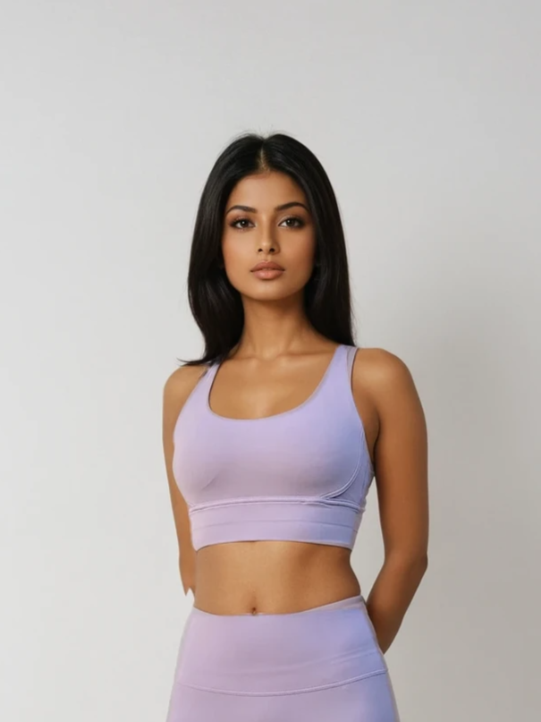 Women's Sports Bra (Ethereal Lavender)
